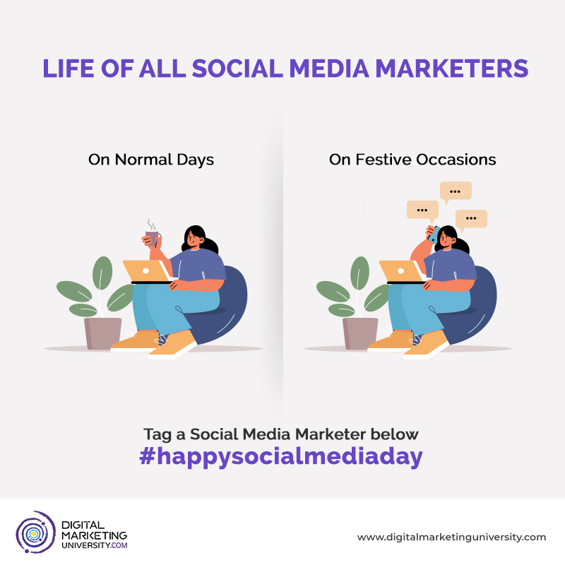 DMUSupport's tweet photo. What a typical day looks like in the life of a Social media marketer. Agree?
 
Tag and share this with your Social Media Marketer friend. 

#growwithDMU #Socialmediaday #digitalmarketinguniversity #happysocialmediaday https://t.co/7UuG1PnlmD