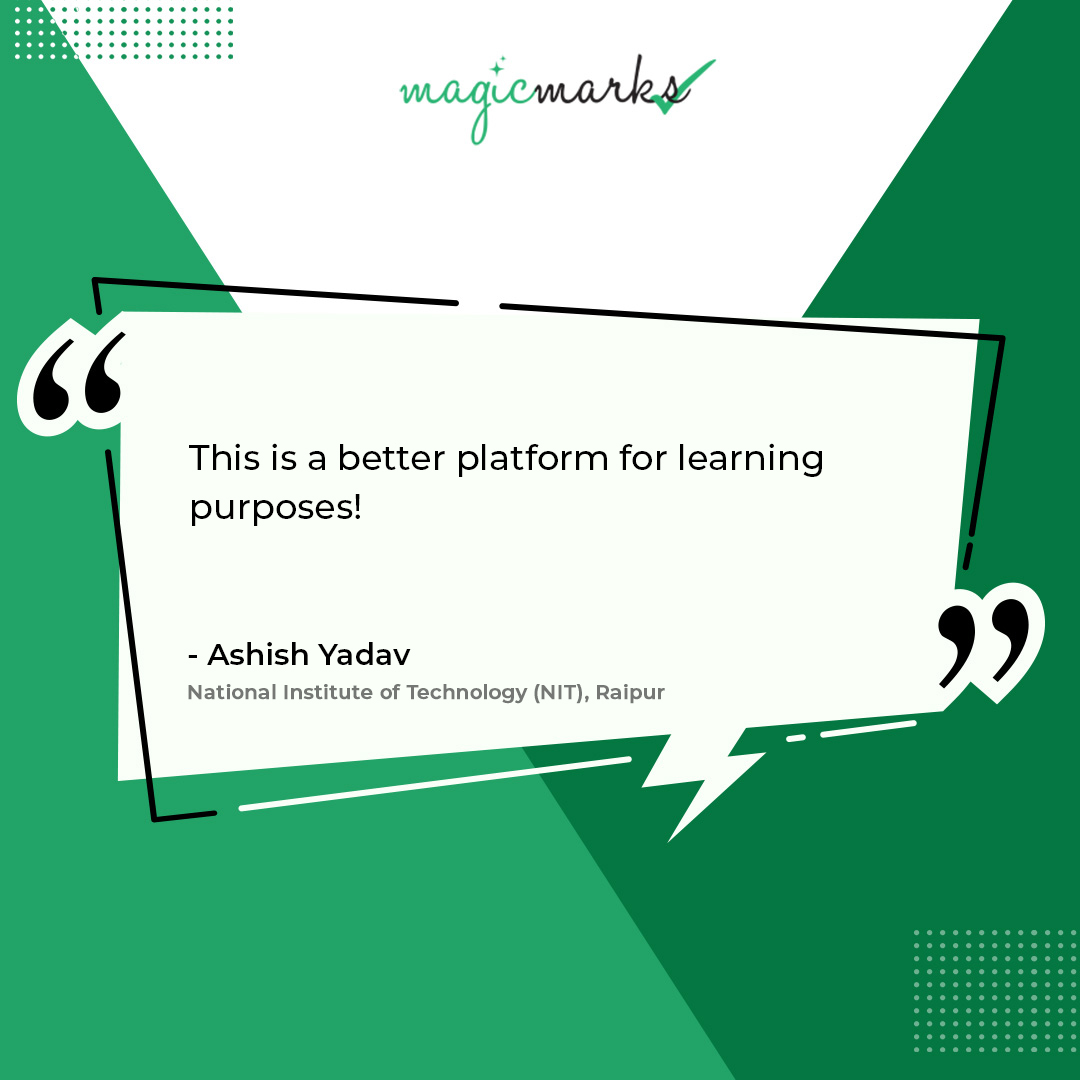 magicmrks's tweet photo. We're always glad to have contributed to the learning journey of students across the globe.

#magicmarks #testimonial #digitallearning #onlinevideotutorials #onlinelearningplatform #Exammaterial #Study #ExamFocus #OnlineTutorials #aspirants https://t.co/zZiC4s2qgN