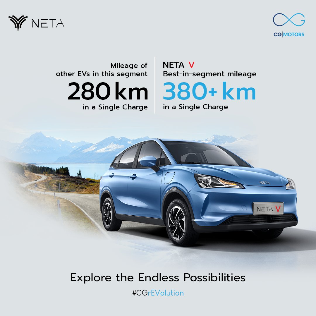 Go 100 km more with the 100% Pure EV platform based Neta V! 

Buckle up for your journey to #EndlessPossibilities

Book your Test Drive NOW.
Visit the CG Showroom at Bishalnagar, Bhatbhateni.
Contact: 01-4411269 | 9820105055

#NetaV #CGRevolution