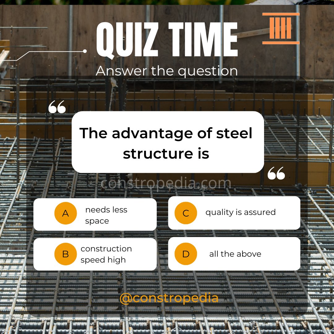 constropedia's tweet image. Why steel structure?
#construction #civilengineer #civilengineering #concrete #building #rcc #rccdesign #steel #steelstructure