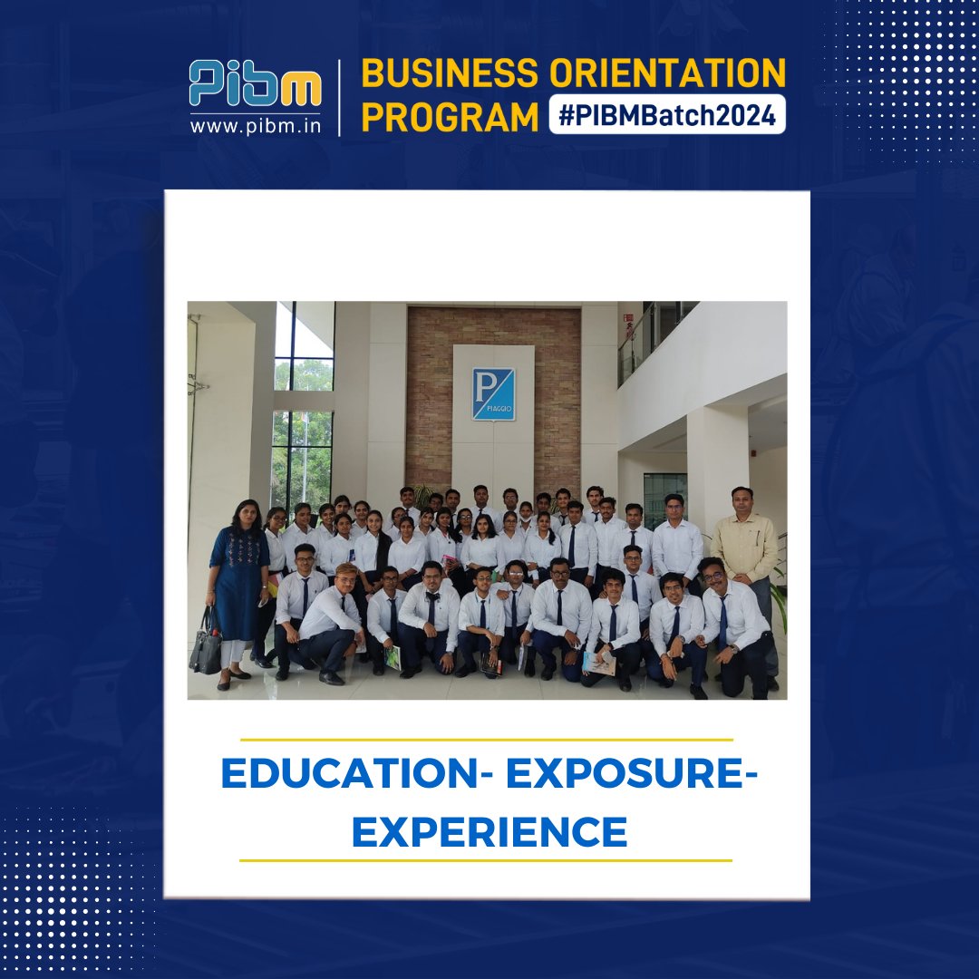 PunePIBM's tweet image. Industrial visits bridge the widening gap between theoretical learning and practical exposure by giving students first-hand exposure to the workplace.
As a part of the  BOP, #PIBMBatch2024 went to @PiaggioVehicles for their Industrial Visit.

#practicaltips #practicalmotivation