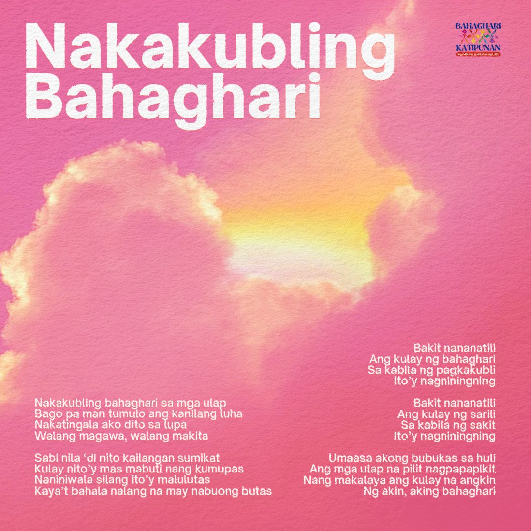 BahaghariKatip's tweet photo. ꒰ #LikhaniLakapati:  Isulong ang LGBT Agenda! Itakwil ang halalang ninakaw sa taumbayan! ꒱

Kailan ma’y hindi malinaw na naglantad ang tambalang Marcos Jr. at Duterte ng mga plano at plataporma nila para sa mga Pilipinong LGBTQ+. 

#MarcosItakwil 
#DutertePanagutin https://t.co/ILBEAnLJYN