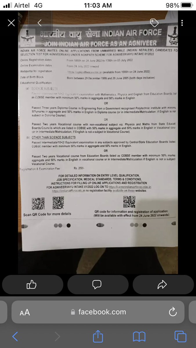 adeagup's tweet photo. Apply to Agniveer Vayu yojana and become part of the prestigious Air Force service. All details are given in the image. https://t.co/r7DI2ZTM2c