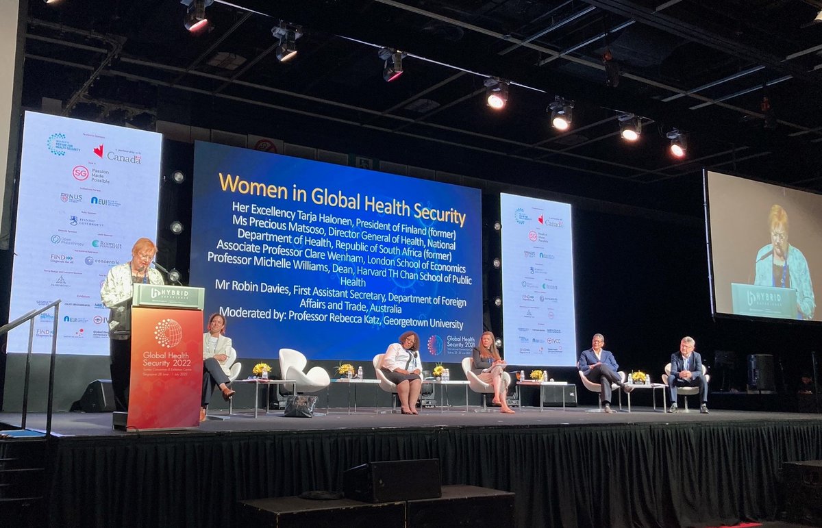 We were delighted to welcome HE <a href="/TarjaHalonen/">Tarja Halonen</a> to Singapore this week, leading a delegation of Finnish health sector experts. In yesterday’s <a href="/GHS_conf/">Global Health Security 2026 (9 June - 12 June)</a> session #WomeninGHS she shared her views on #GenderEquality and women’s role in achieving global #HealthSecurity 📸:<a href="/MarjoPekkanen/">Marjo Pekkanen</a>