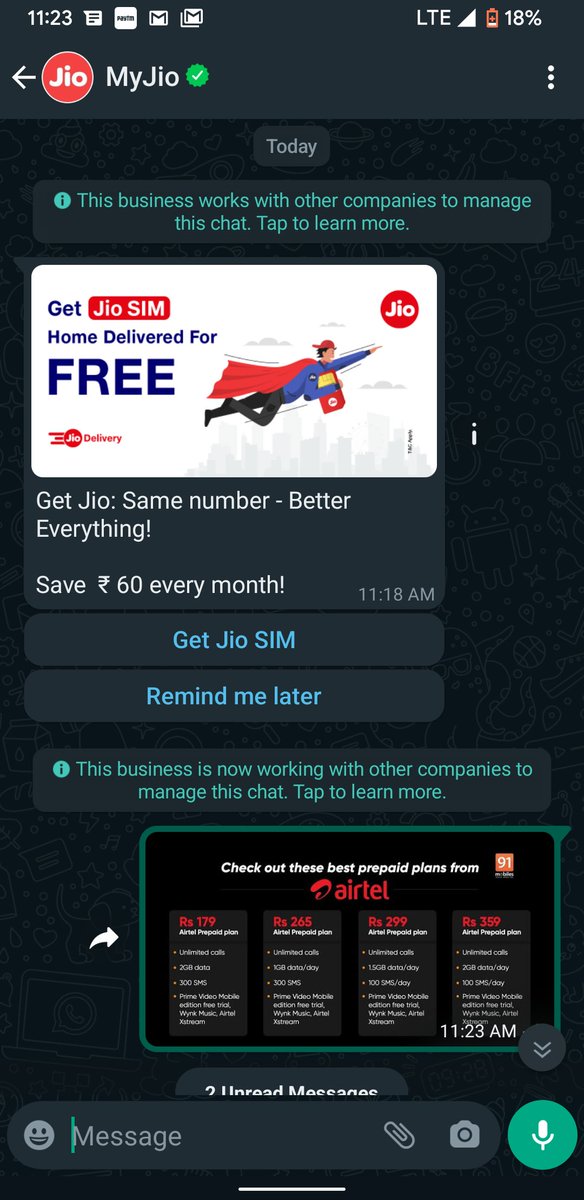 MohamedishMi's tweet photo. @airtelindia my watsup chat #airtel #fans 😂😂 https://t.co/GY2tjne6RC