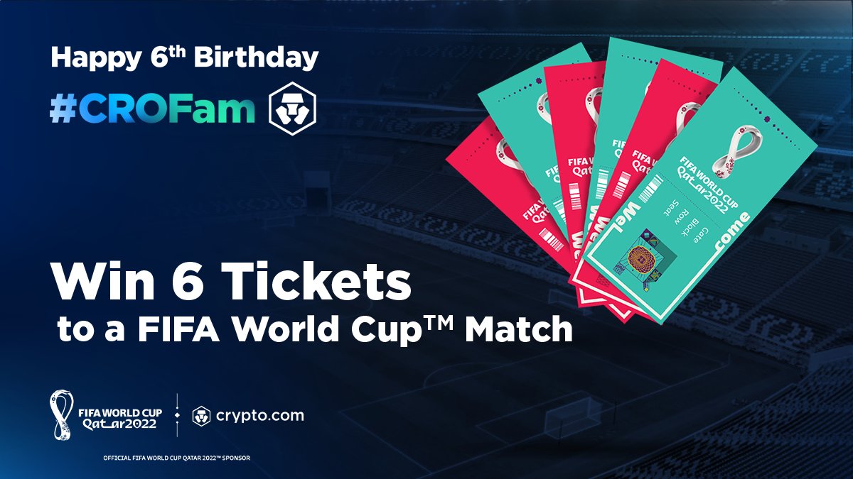 cryptocom's tweet image. ⚽️ Win 6x tickets to a @FIFAWorldCup Match⚽️
✅ Follow @cryptocom
🏷 Tag 5 friends to win