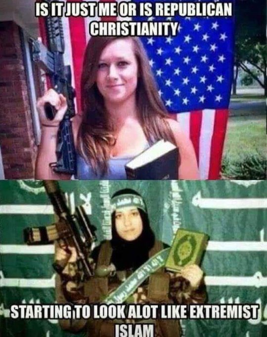 CaraMia200's tweet photo. They’ve NEVER been closer.
#AmericanTaliban #USA #We’llAdoptYourBaby #AmericaUnhinged #GunControlNow #RelligionOutOfPolitics https://t.co/dJ4dgO4E2P