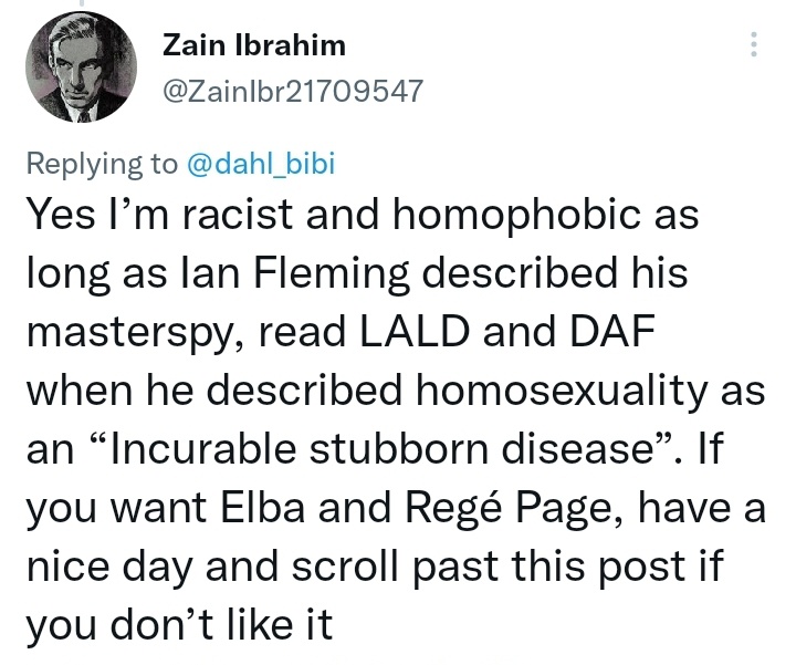 dahl_bibi's tweet photo. Hey #BondTwitter, I've found him!
I've found the one absolute cnut in our ranks. https://t.co/KM12qSOw5o