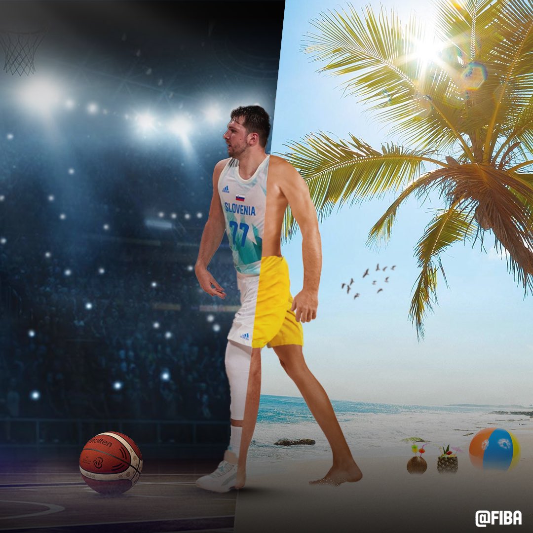 FIBA's tweet photo. When you could easily be on the beach, but you'd rather help your country reach the @FIBAWC 🇸🇮

#FIBAWC | #WinForSlovenia https://t.co/GtFNxIEC5L