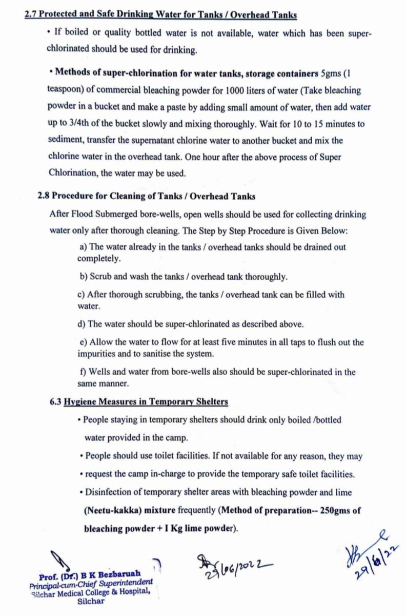 SilcharH's tweet photo. Important Health Advisories in the Post Flood Situation....Prepared by Community Med Department of SMCH. https://t.co/f6NX8uHHrV