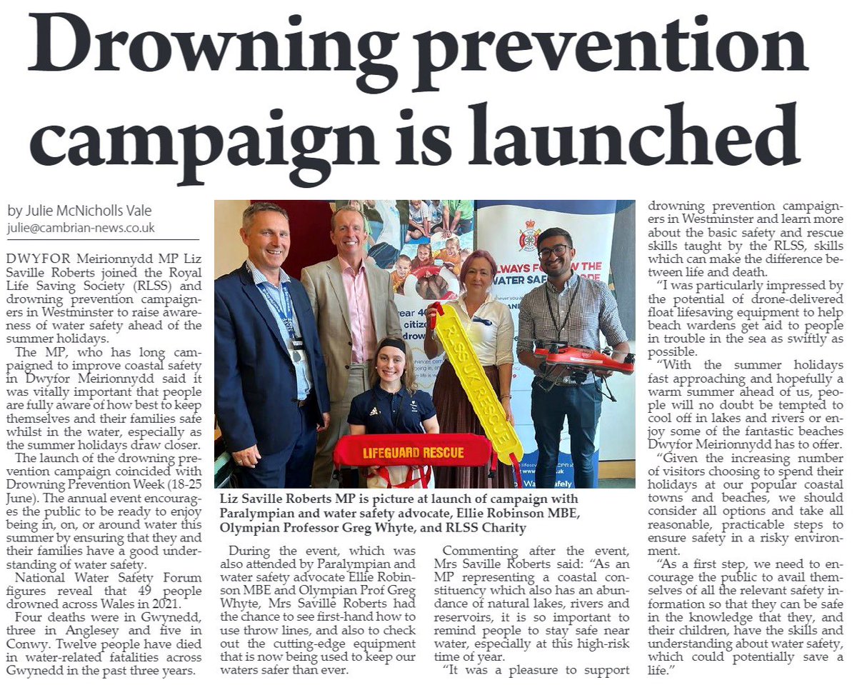 LSRPlaid's tweet photo. A pleasure to support water safety  campaigners in Westminster and learn more about basic safety skills taught by @RLSSUK. As an MP representing a coastal constituency - it is important to remind people to stay safe near water. #WaterSafety 🛟🌊 https://t.co/BlDOSVQ0j6