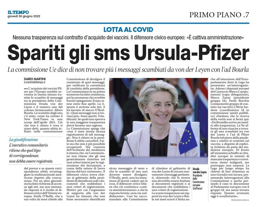 Casa On Twitter RT EsteriLega Spariti Gli Sms Ursula Pfizer Https