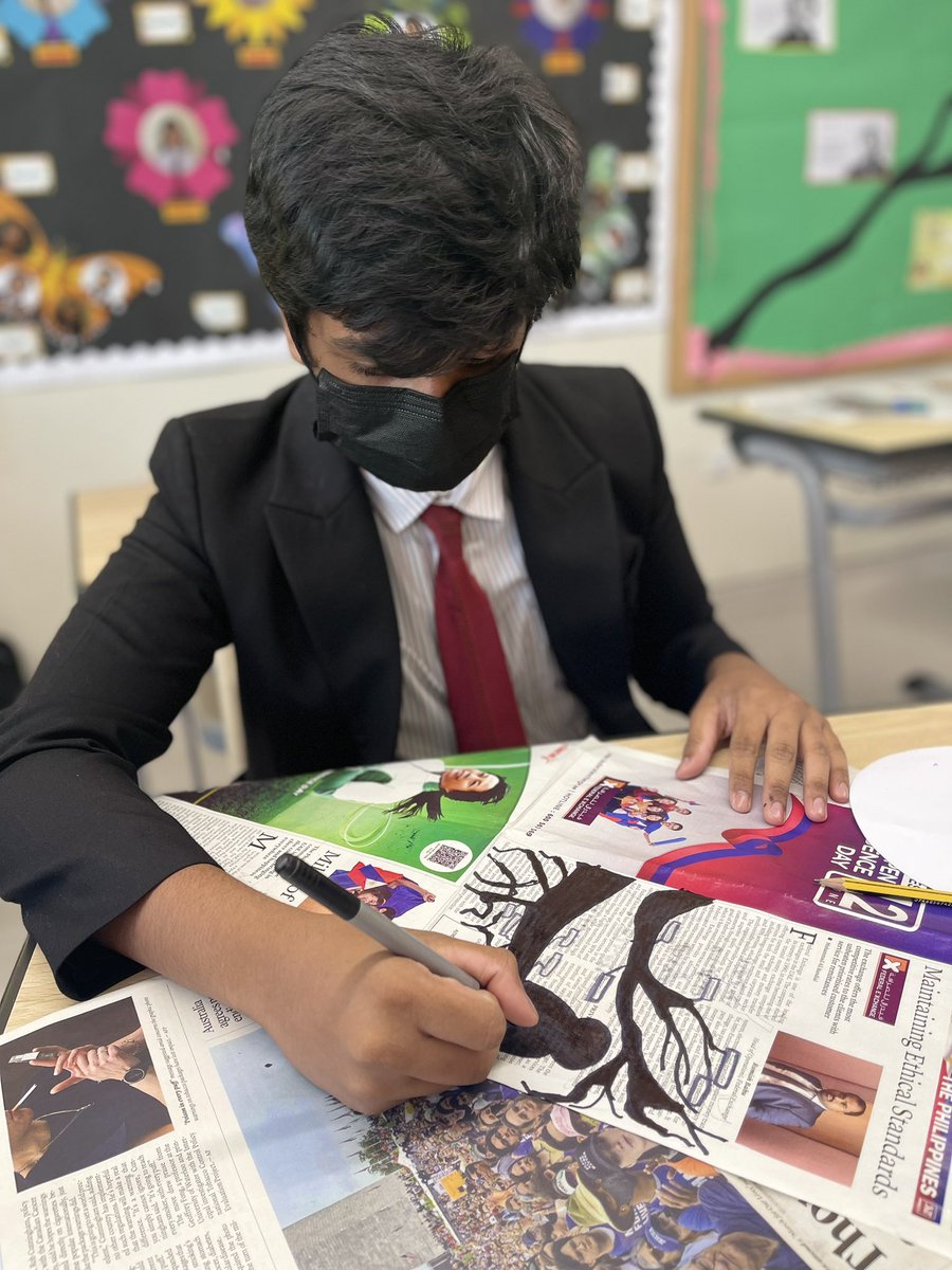 Raiz Noushad (@raiznoushad) on Twitter photo Students of IGCSE explored the technique of negative and positive spacing to create Blackout Poetry Art.
<a href="/sidra5/">Sidra Tatheer</a> demonstrated methods to allow students to create stories/phrases/poems by interlinking art and english together.
<a href="/Fatima_Martin/">Fatima Martin</a> <a href="/RemyaRanjith18/">Dr. Remya Ranjith</a> <a href="/GnmsIgcse/">GNMS_IGCSE_InFrame</a> Students of IGCSE explored the technique of negative and positive spacing to create Blackout Poetry Art.
<a href="/sidra5/">Sidra Tatheer</a> demonstrated methods to allow students to create stories/phrases/poems by interlinking art and english together.
<a href="/Fatima_Martin/">Fatima Martin</a> <a href="/RemyaRanjith18/">Dr. Remya Ranjith</a> <a href="/GnmsIgcse/">GNMS_IGCSE_InFrame</a>