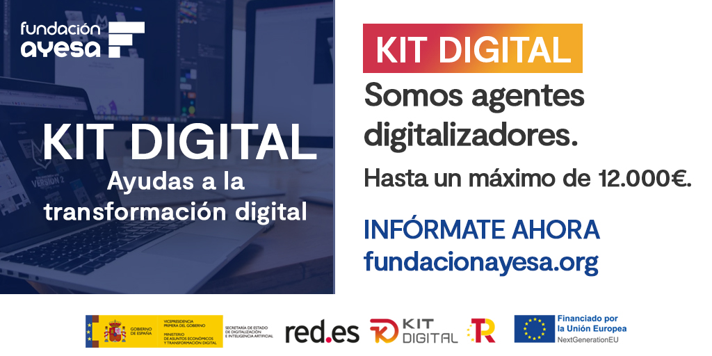 FundacionAyesa's tweet photo. Portales de formación, aplicaciones de voluntariado, reserva de actividades, sistemas de gestión y cientos de desarrollos más para entidades del tercer sector. En estos 12 años hemos hecho muchas cosas y queremos hacer muchas, muchas más. Cuenta con nosotros para el Kit Digital. https://t.co/KGUTdDr88J