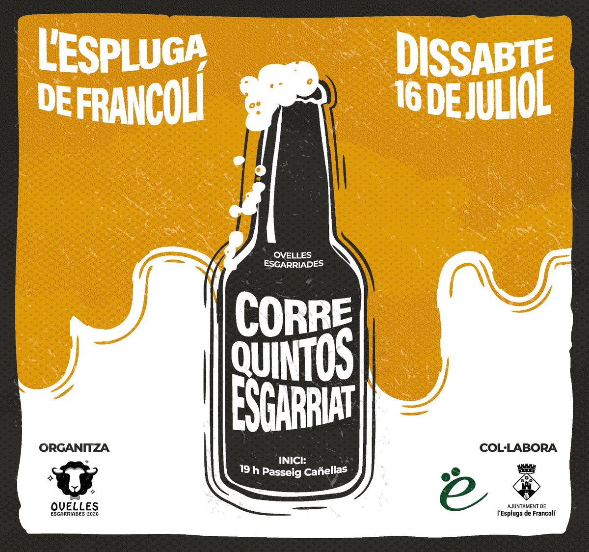 Ovelles2020's tweet photo. Hola hola ovelles! Us pensàveu que ens n'havíem oblidat de vosaltres? Es clar que no! Aneu-vos reservant el dia 16 de juliol que tornem amb el Correquintos Esgarriat!!!! 🍻🍻 https://t.co/vzK6b2JbzT