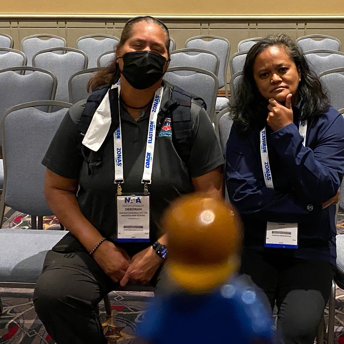 The Athletic Trainer gives a talk on traumatic plastic injuries to a captive audience #LegoATC #NATA2022
