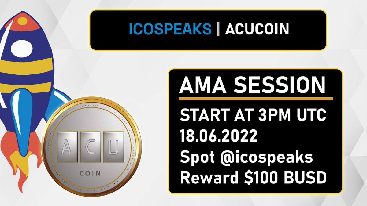 ACUCOIN1's tweet photo. Acucoin's first AMA Session. https://t.co/o7h0xDHl1o