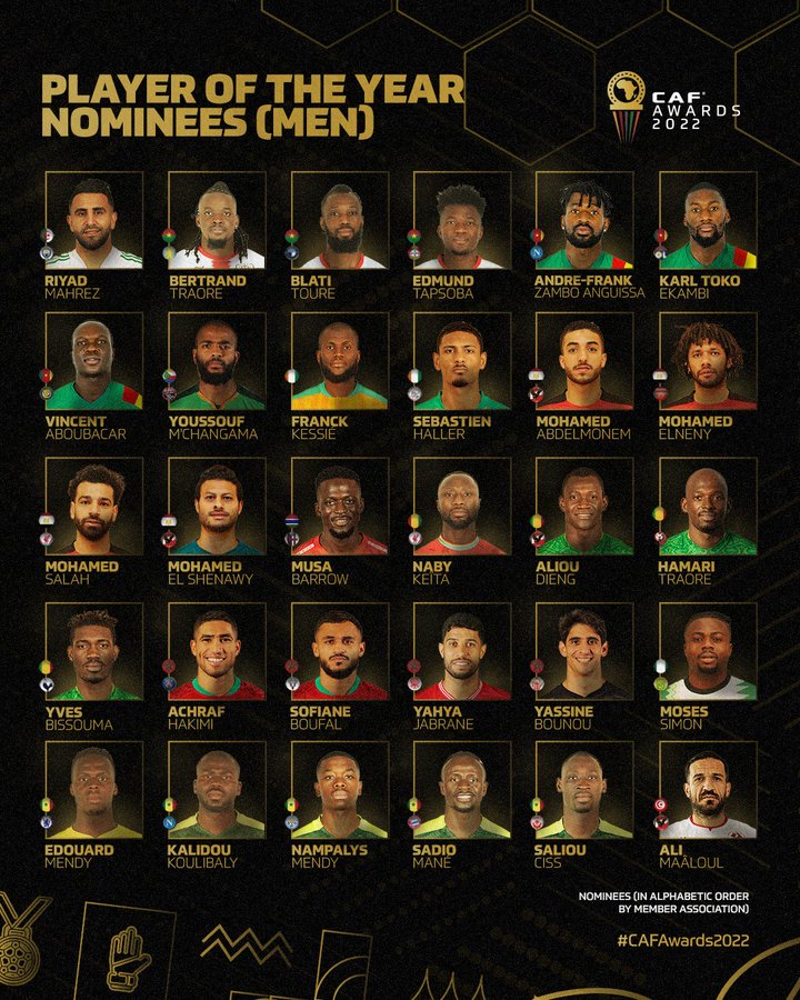 Ballon d'Or africain 2022/ Deux Ivoiriens sur la liste des nominés
