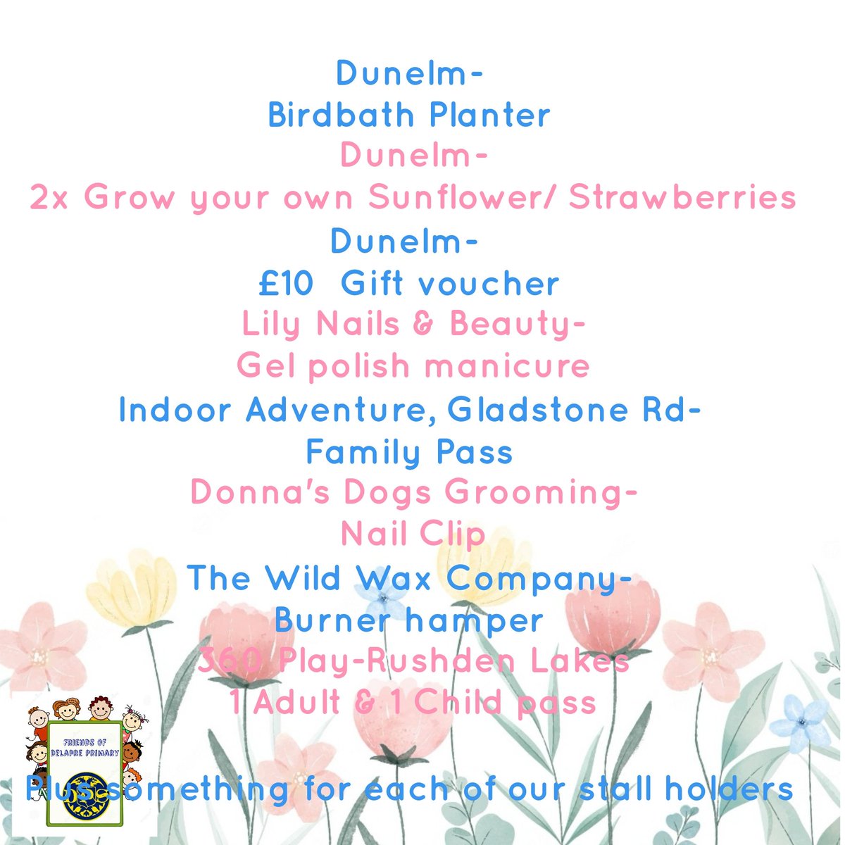 Raffle tickets still on sale, after school today and at the fair tomorrow
<a href="/DelaprePrimary/">Headteacher</a> <a href="/dpsdeputy/">Deputy Heads</a>