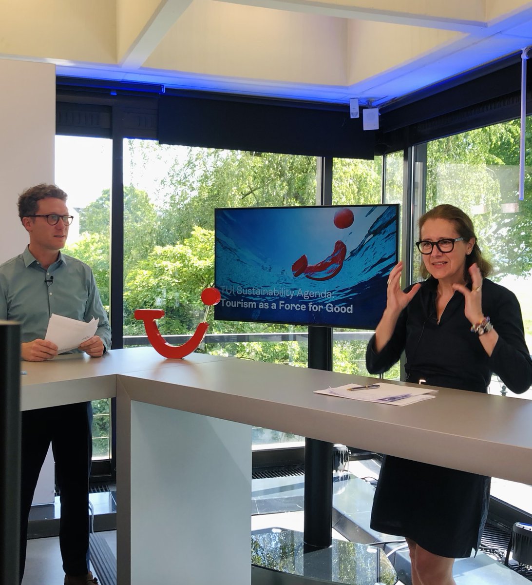 TUIPolitics's tweet photo. The future is sustainable! 🌱 In our first interactive and hybrid #TUI Policy Talk 💬, we discussed the positive contribution the #tourism industry can make. Many thanks to @VSuperti, Director for #Tourism and Proximity @EU_Growth, for joining us today! 🙏 (1/2) https://t.co/pILT7t0Vuo