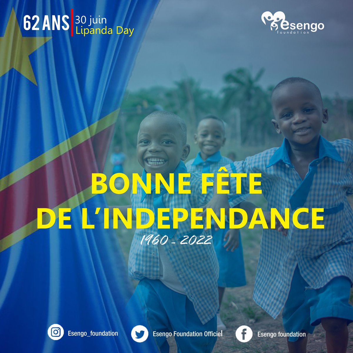 Esengo_Officiel's tweet photo. BONNE FÊTE DE L'INDÉPENDANCE À TOUS LES CONGOLAIS🇨🇩

#Lipanda
#esengo
#bomoko♥️
#esengofoudation🇨🇩🇨🇬🇨🇦 https://t.co/nOB40bBIDh