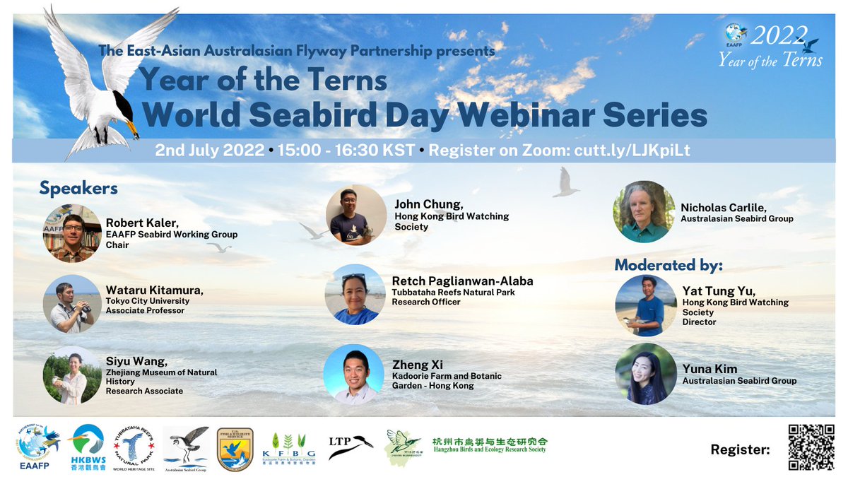 EAAFP's tweet photo. 🛎 Join the #YearofTerns Webinar in celebration of #WorldSeabirdDay!
Seven case studies of tern conservation projects in #EAAFlyway on 2 July.  
 📅 1-2 July 2022, 3–4pm KST 
Details: https://t.co/VbdA8IHmsu 
@TubbatahaLive @USFWSAlaska  @pacificseabird @Seabirders https://t.co/xhHXbTIHxV