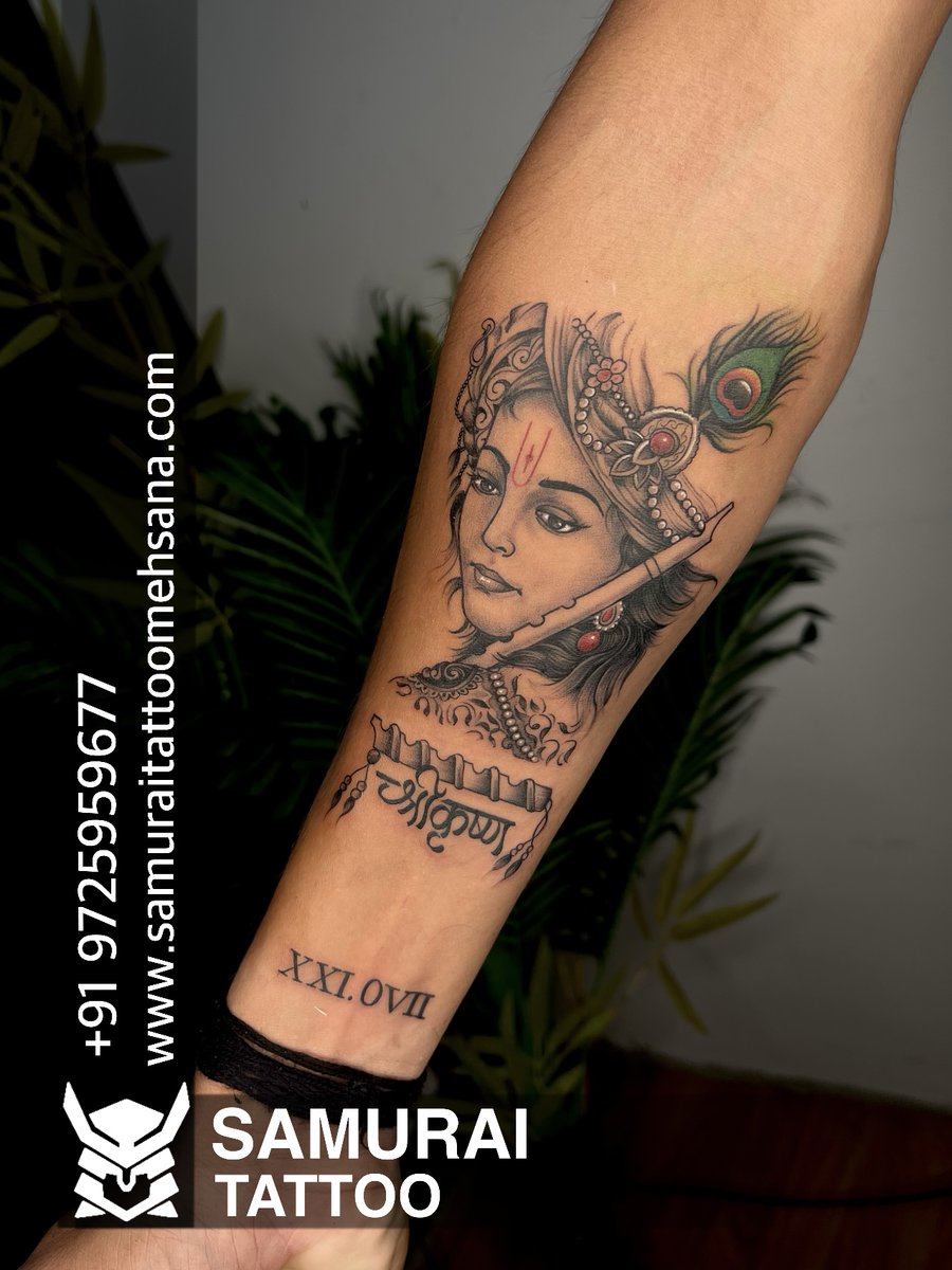 Tattoo uploaded by Samurai Tattoo mehsana • Coverup tattoo |Coverup tattoo  ideas |Coverup tattoo design |Krishna tattoo |Lord krishna tattoo • Tattoodo
