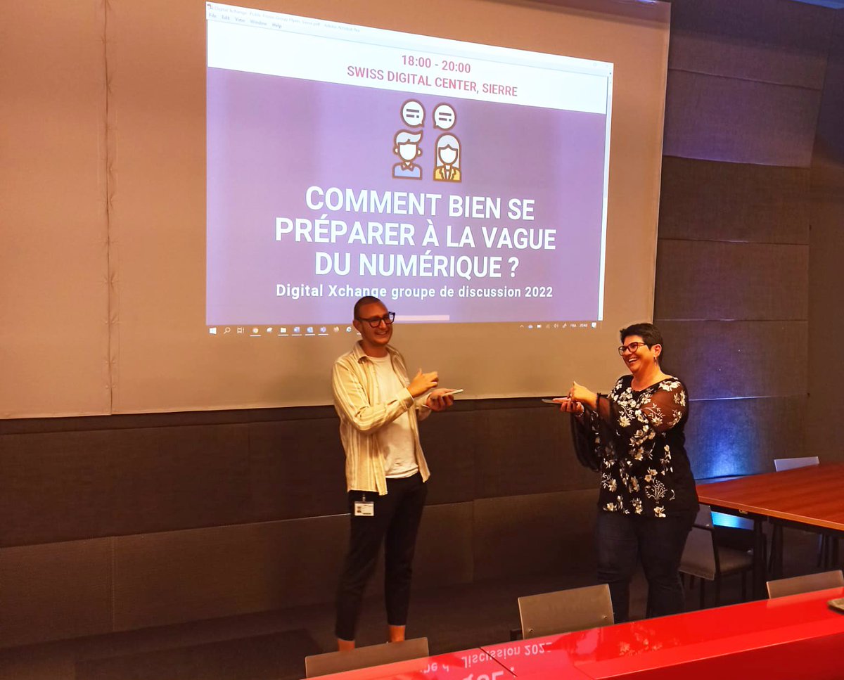 Merci à <a href="/sarrasin/">Natalie Sarrasin</a> et Florian Bürki pour leurs brillantes expertises, aux animateur-trices, co-organisateur-trices et participant-es du Digital Xchange ! De riches échanges sur l'inclusivité et la fracture numérique <a href="/dgt_switzerland/">digitalswitzerland</a> <a href="/TPoleSierre/">Swiss Digital Center</a> <a href="/ICT_Sierre/">Institute of Informatics</a> bit.ly/3ODtAbJ
