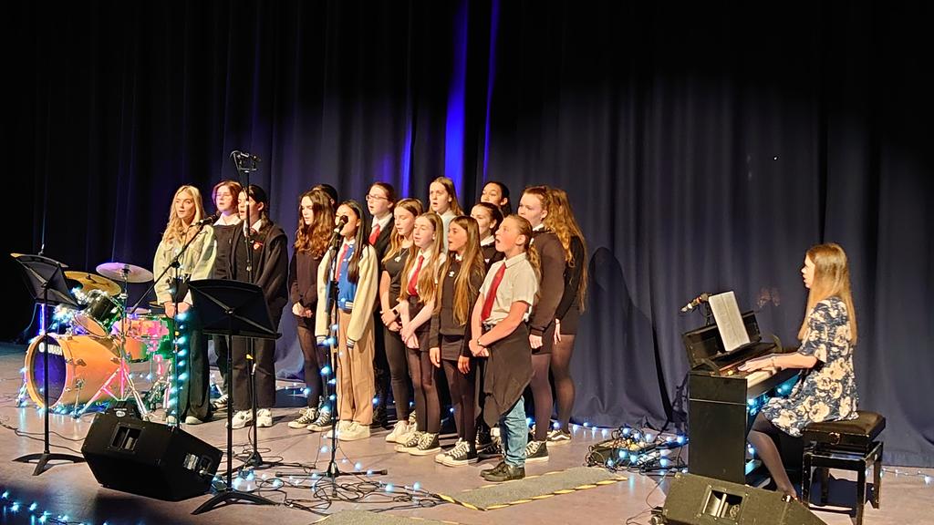 Young people <a href="/BroHighOfficial/">Broughton High</a> singing their hearts out for their fellow students. All led by the wonderful Ms McNeill. What an uplifting way to end the year. 
<a href="/BroughtonHighPC/">Broughton High Parent Council</a>