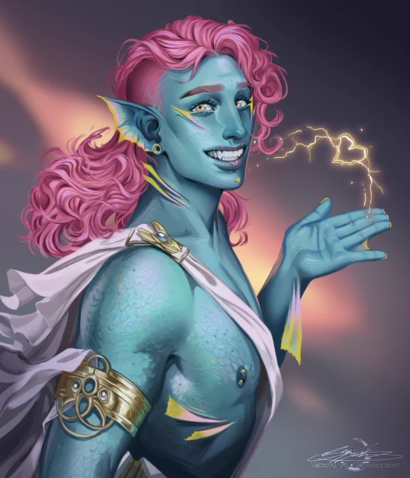 This is Parrot🐠💙
He was hit by lightning and it shows🌩️
#dnd 