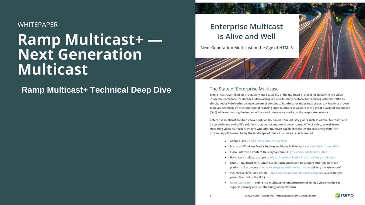 Looking to quickly scale up your network for video without compromising on security? Download this whitepaper to learn why Multicast+ is the best option for secure, high-quality and scalable video delivery inside the enterprise today and in the future: ow.ly/Rtp550J7YCJ