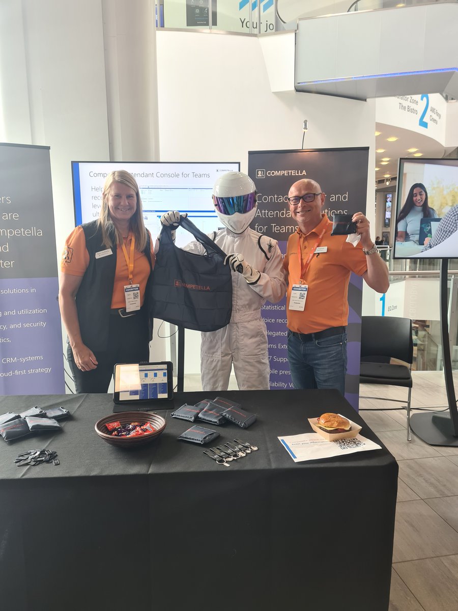 Competella's tweet photo. We never thought we would have Topgear in out booth and really not "The Stig" but here we are Commsverse - The Microsoft Teams Conference in UK.

Well done Karin Dalin Lindberg and Lars Lønborg

#microsoftteams #competella #Commsverse #Enghouseinterac https://t.co/3EJVn6GQ67