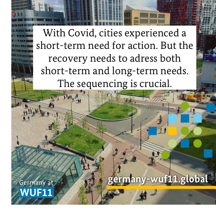 Urbanet_info's tweet photo. Great panel discussion on #resilientrecovery in #cities at #WUF11 with experts from @RCitiesNetwork @BMZ_Bund @ICLEI @CityofKigali @giz_gmbh #germany4liveability #transformingcities https://t.co/VeXqBzFZaY