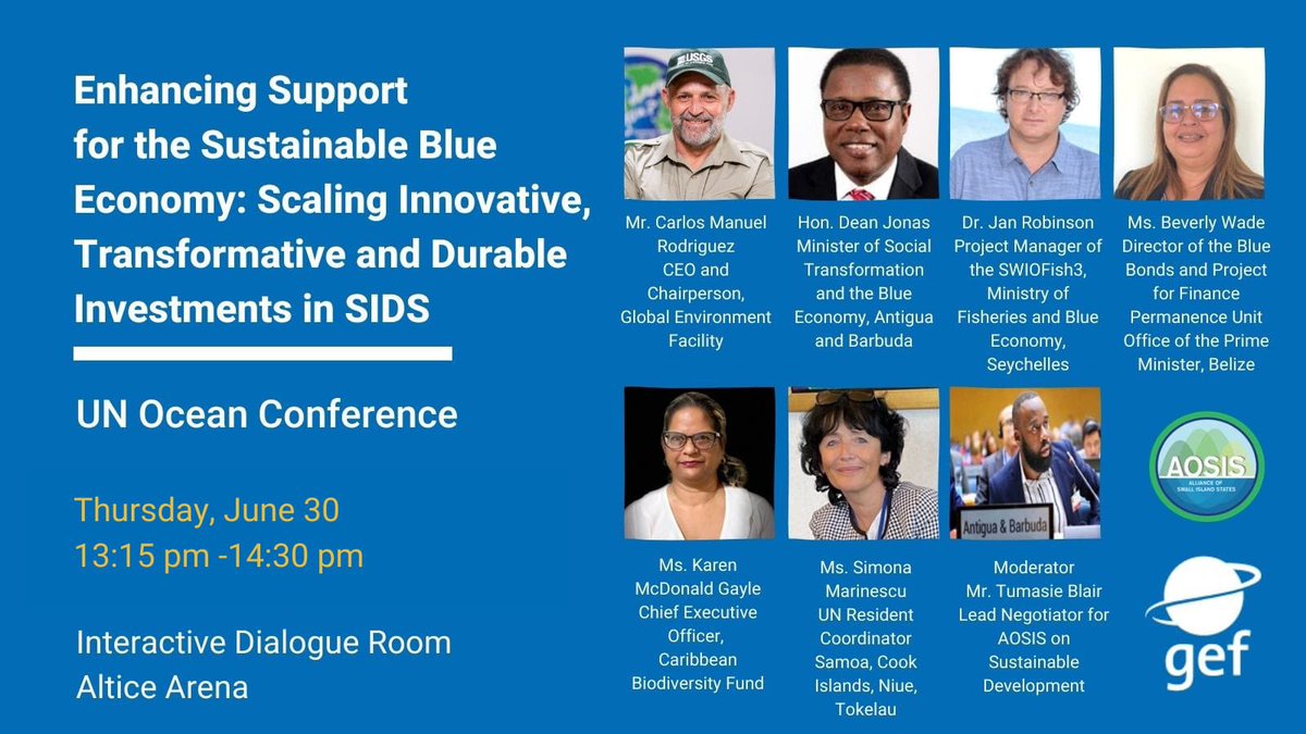 AOSISChair's tweet photo. The #ocean is a vital source of income for more than 60 million people around the world 🌊🐟🐠🦀🐙
Sustainable practices can are key in managing and protecting these resources to ensure a healthy ocean for generations. Join us today at #UNOC22 for this interactive dialogue https://t.co/YLLpQS6Rhk