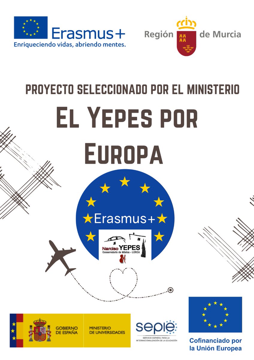 ¡Qué orgullo que nuestro proyecto Erasmus haya sido seleccionado por el ministerio! El año que viene el Yepes se va por Europa🤩🆒✈️¡Gracias al equipo de profesores y profesoras por el trabajo realizado y convertir esta idea en realidad!
#Quenoparelamúsica 
#erasmusplusproject