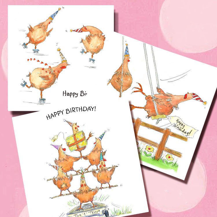 3 pack of quirky Chicken cards  #birthdaycard guaranteed a smile.  #hencard #funchickencard #funnychickencard #funnybirthdaycard #chickencard etsy.me/3nsx2dl