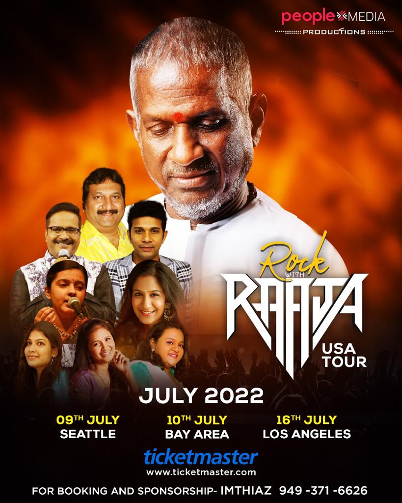 Get ready for an upcoming Concert “Rock with Raaja” USA tour on July 09th, July 10th, and July 16th 2022 onwards @ilaiyaraaja