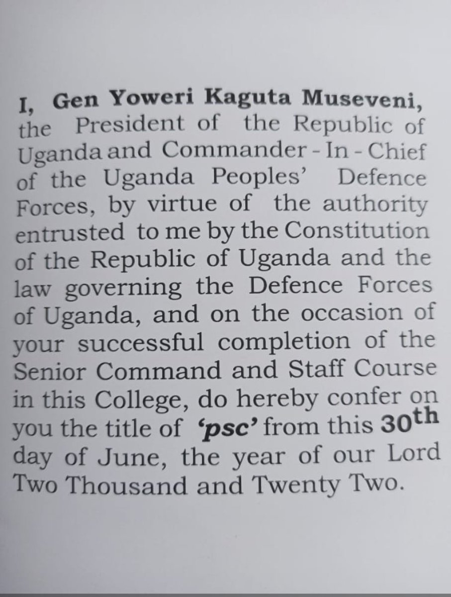 Yes, it is today the journey that started a year ago comes to a complete halt. Thank you God, my dear friends, collegues, my superiors and seniors in the UPDF fraternity. Special thanks to my dear wife Mercy who became a wife and husband of my family in my one yr absence.