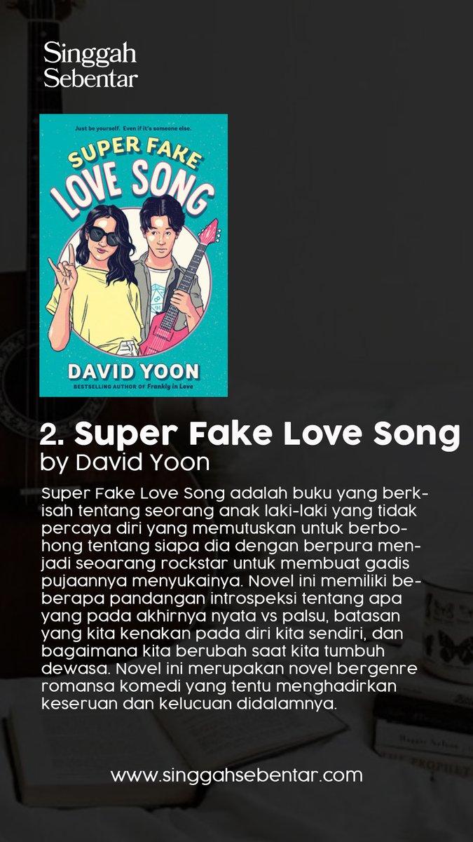 yoksinggah's tweet photo. Beberapa buku novel yang bertema tentang musik, cocok banget dibaca untuk kamu yang suka musik

#Rapijali #Fishinthewater #Superfakelovesong https://t.co/NggXDyj8Q9