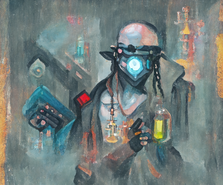 ElevatedNine's tweet photo. Alchemist. made with the #kidlitdiffusion model.
#finetune #ai #diffusionmodels
#AIart #discodiffusion #generativeart #psychedelic #surreal #digitalart #fantasy #fantasyart https://t.co/MIP7fwy2Ml