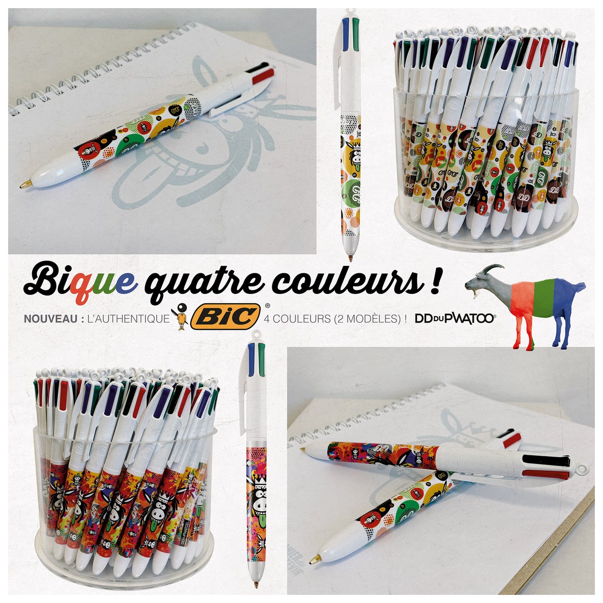 L'authentique Bique 4 couleurs : la beeeeeelle surprise ! Bravo <a href="/mejeanm/">Albinos78</a> vous êtes le premier à l'avoir deviné. Vous êtes le bienvenu à Neuville-de-Poitou pour venir retirer votre cadeau 🤗😁 Et merci pour toutes vos réponses sur FB les p'tits pwatevins. On a bien rigolé😅