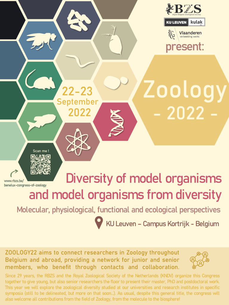 [ ZOOLOGY CONGRESS 2022 ]
After 2 cancellations due to covid, we are finally back with the in-person ZOOLOGY conference! 🤩 
We can't wait to welcome you at Zoology 2022, held at KU Leuven on 23rd-24th September! All practical info can be found at rbzs.be/benelux-congre…