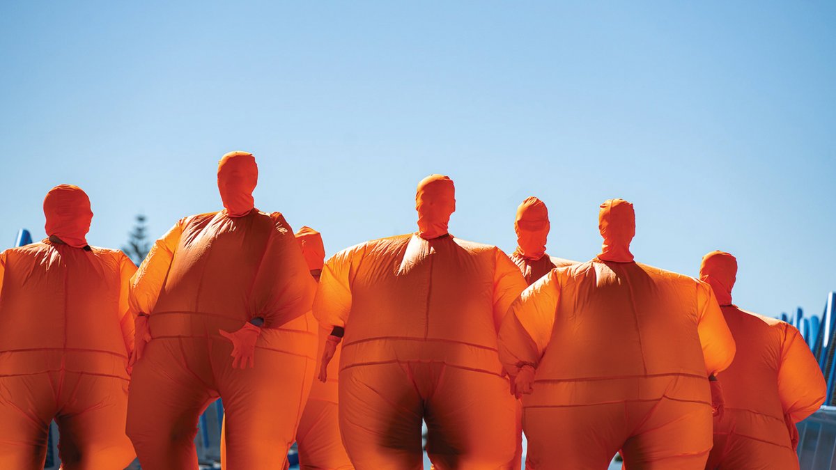 horizonartfest's tweet photo. Want to run around The Sunshine Coast’s beautiful landscapes in a big orange inflatable suit? 

‘LOOKS LIKE A TOURIST’ invites unidentified strangers, dressed in inflatable orange suits, to saturate the landscape.

Apply here: https://t.co/xx3EnLvKco

Image: Jade Ellis https://t.co/W9yFTqTBEH