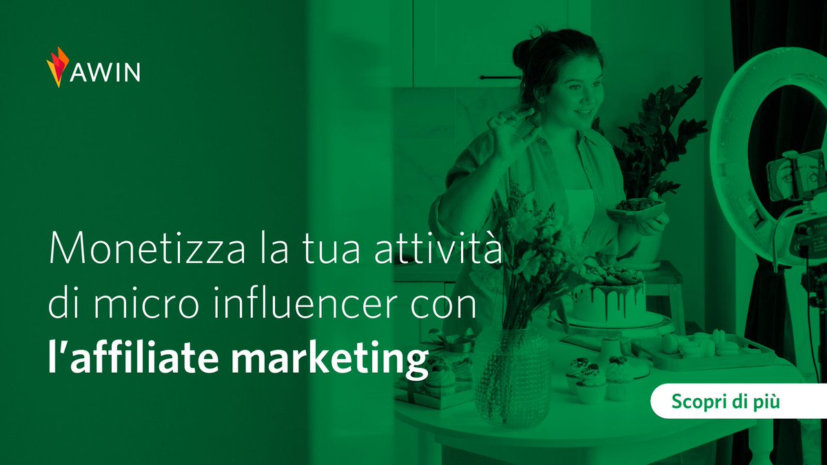 Awin_IT's tweet photo. 💡 L’#affiliatemarketing consente ai #microinfluencer di monetizzare i propri canali social e aiuta i brand a conquistare nuove audience, aumentando vendite e revenue. 📈💰 Leggi la nostra guida e scopri cosa può offrirti l’#affiliazione 👉: https://t.co/P9a1MUeN22 https://t.co/KjJYNDoz7u