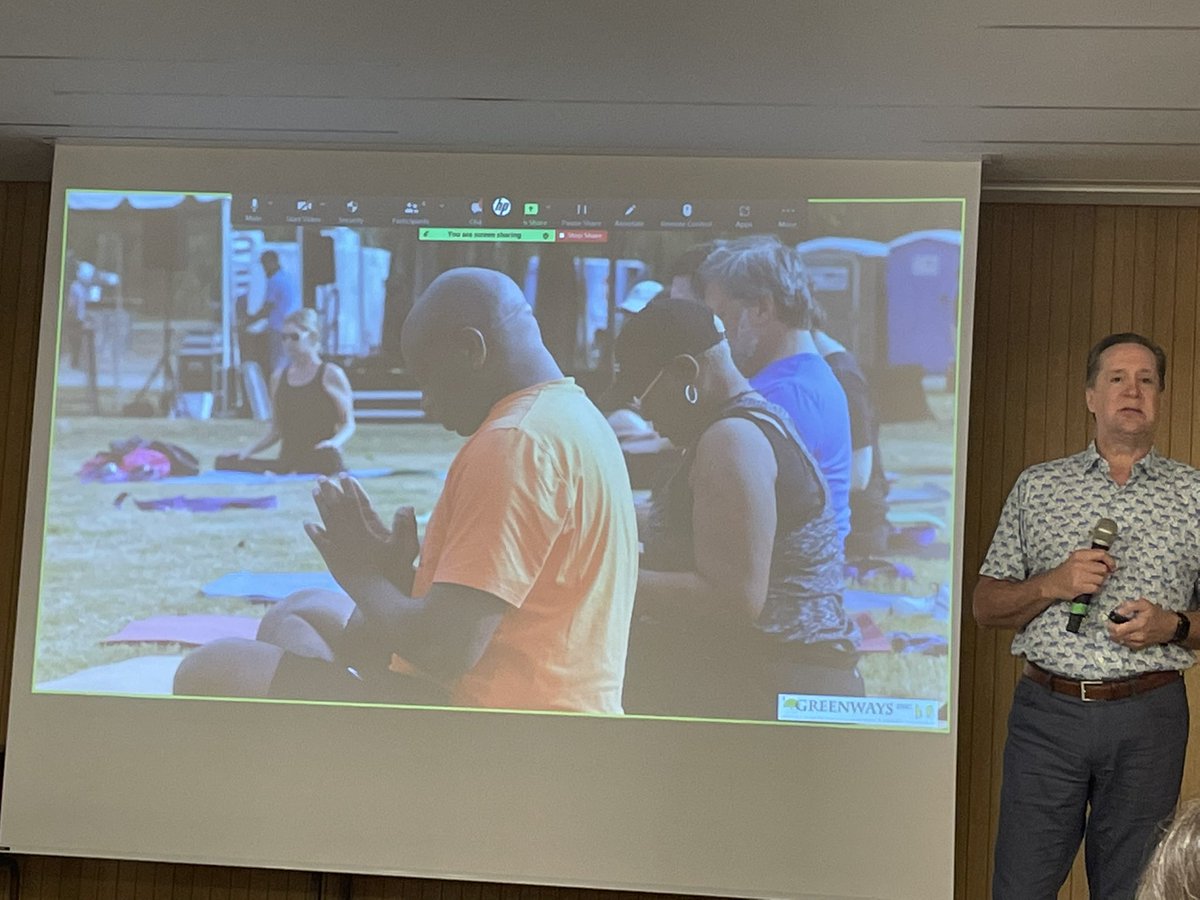 hehoyle1's tweet photo. The time for #landscape #architects is now! Charles Flink talks about the #Greenway Imperative- and connections between #human and #ecological #Health #fabos conference #landscape #greenway #planning #Budapest 2022 @talklandscape @LandscapeResJ @UWE_SPE @UWE_Research https://t.co/XgsYeK5BUv
