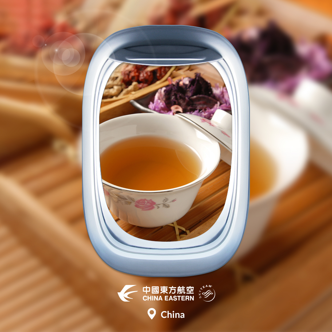 CEAirglobal's tweet photo. 🍵How about savoring the taste of summer with a cup of #tea? Here, #CEAir brings you German herbal tea and Chinese #liangcha as a refreshing summertime beverage! What is the most popular drink in your hometown? Share your answer with us! https://t.co/UlPXH5eHZ2