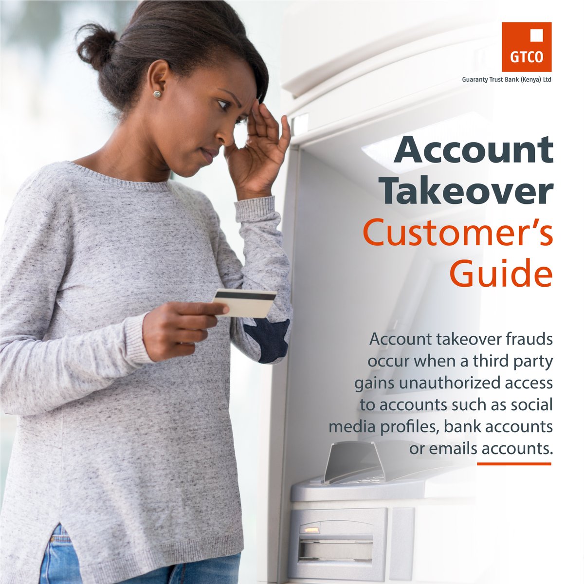 gtbankke's tweet photo. In this digital age, fraudsters have come up with tactics of committing fraud through account takeover attacks. We've put together a list of security measures that you can implement to keep your account safe.
#CyberSecurity #SafeInternetBanking #GTBankCares https://t.co/3QN9oxwyzP