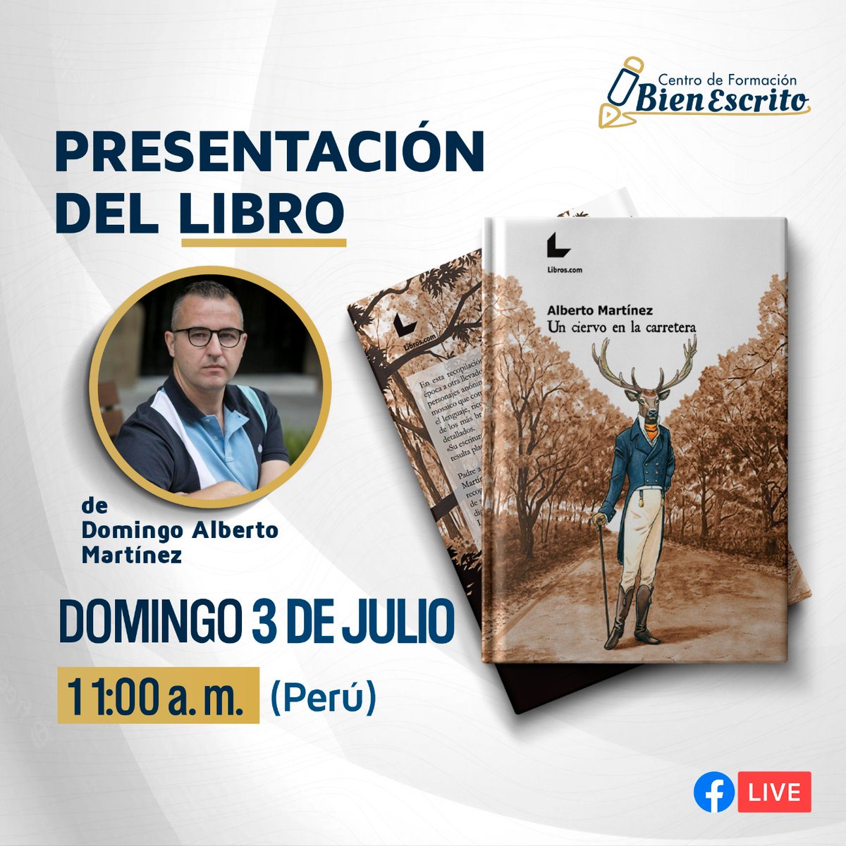 BienEscrito_'s tweet photo. ¡Te invitamos a esta presentación de libro! 📘

Lugar: nuestra página de Facebook (https://t.co/Pvgj1VQarg)

Te esperamos.

#PresentaciónDeLibro #Lectura #PremioSetenil #BienEscrito #CentroDeFormaciónBienEscrito https://t.co/FPVipPpLp5
