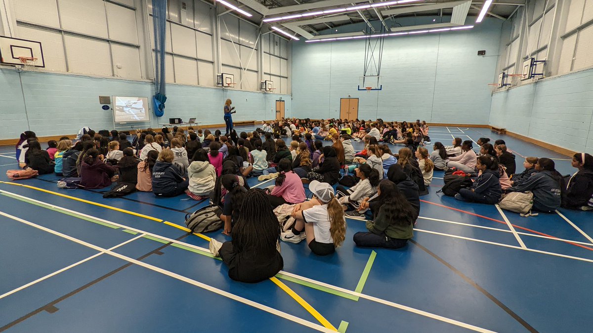 TeamAHSPE's tweet photo. Activity Creative Arts Day - Opening Assembly with Montell Douglas, only female to have represented Team GB at the Summer and Winter Olympics.
@TeamAHSPE
#CREATEvalues
#Olympics https://t.co/SJFydOTPlE