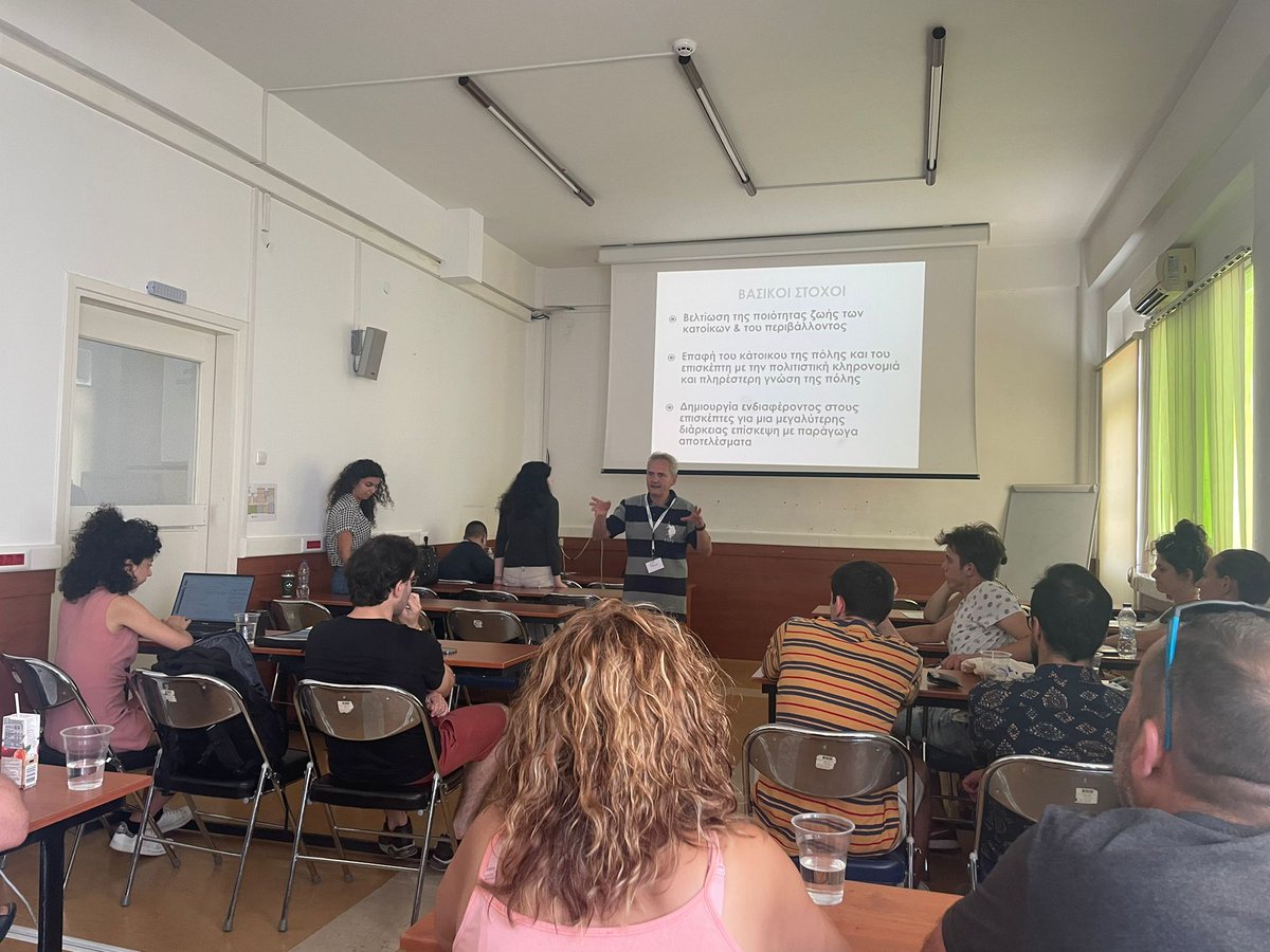 InterCatProject's tweet photo. The training in Greece 🇬🇷 keeps moving forward! We start the day with the presentation for the renovation of the city of Patras by the council of the municipality 🌍 https://t.co/yxh608vD07